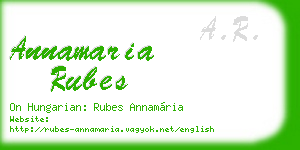 annamaria rubes business card